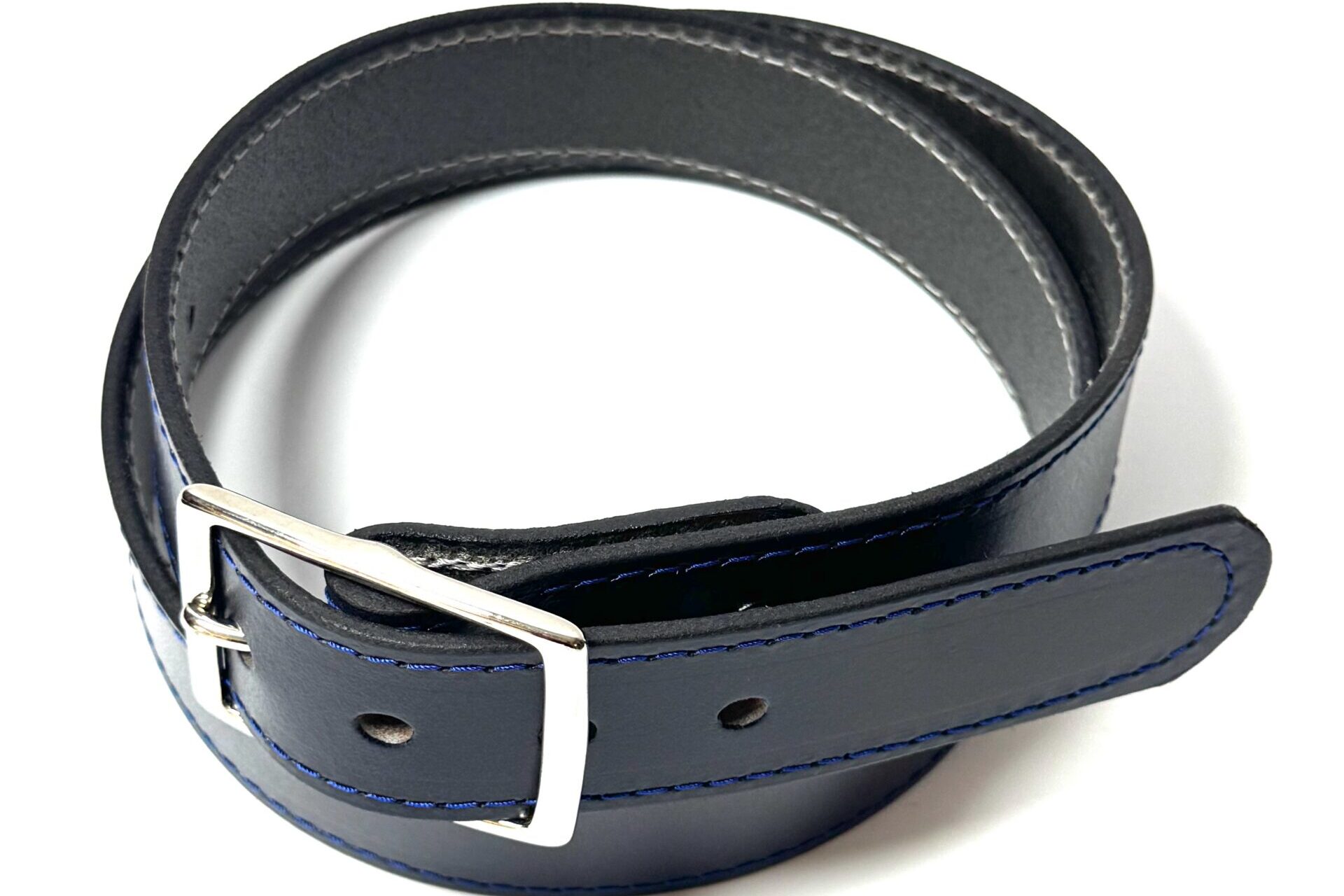 Navy Leather Sports Belt