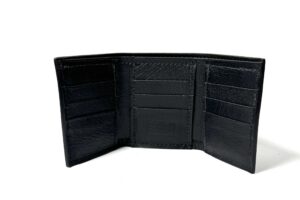Leather trifold wallet interior without ID window