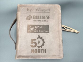 Rustic Brown Leather Portfolio | Zippered