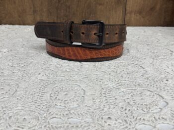 Standard Brown Belt with Cognac Gator