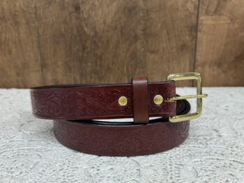 Brown Floral Belt