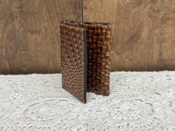 Basket Weave Brown Trifold