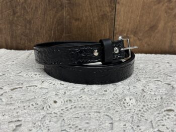 Black Floral Belt