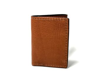 Bison Brown Leather Trifold