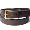 Brown Diamond Leather Belt