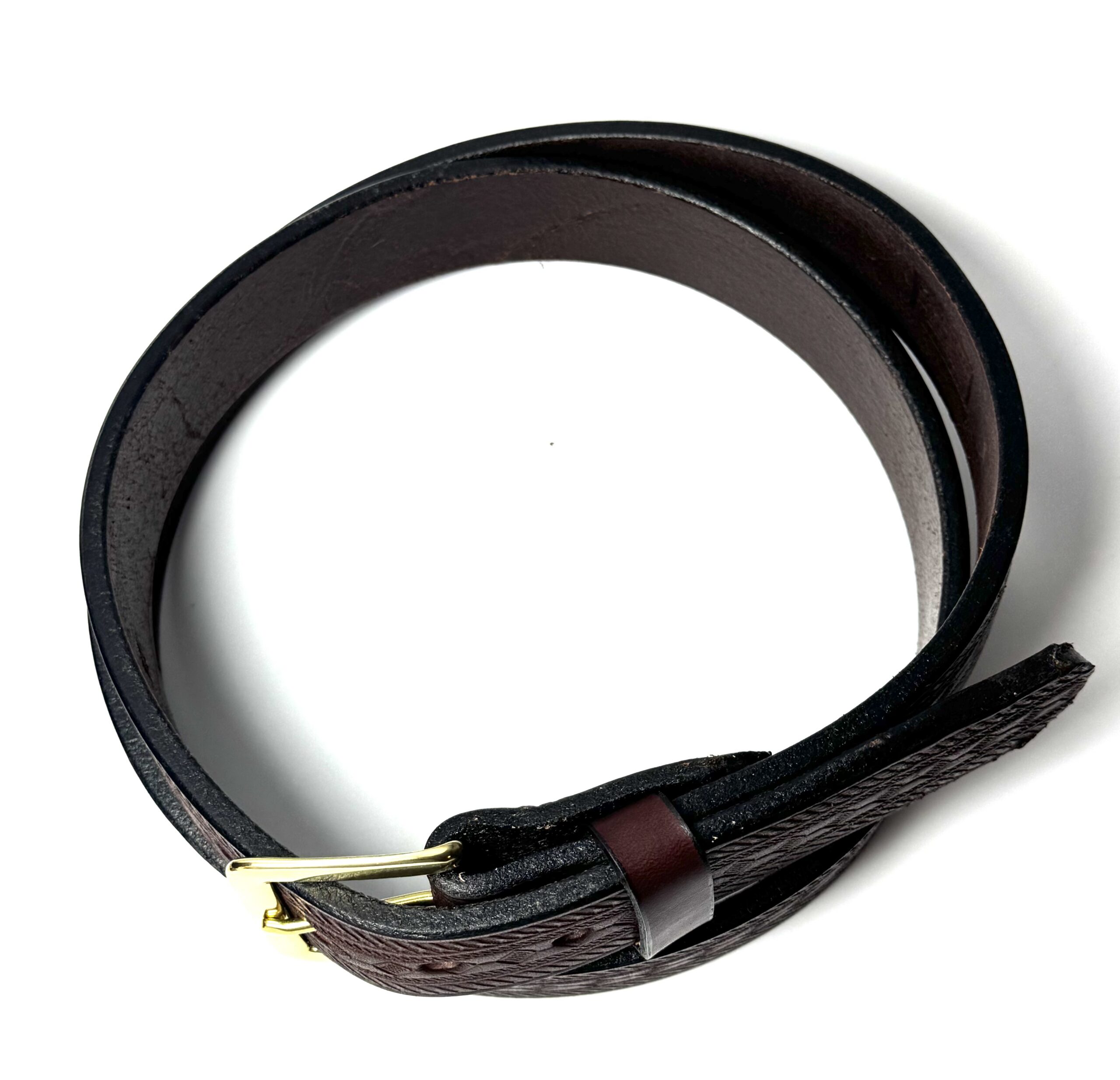 Brown Diamond Leather Belt