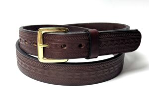 Brown Diamond Leather Belt