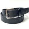 Black Diamond Leather Belt handcrafted from premium full grain leather with stainless steel buckle