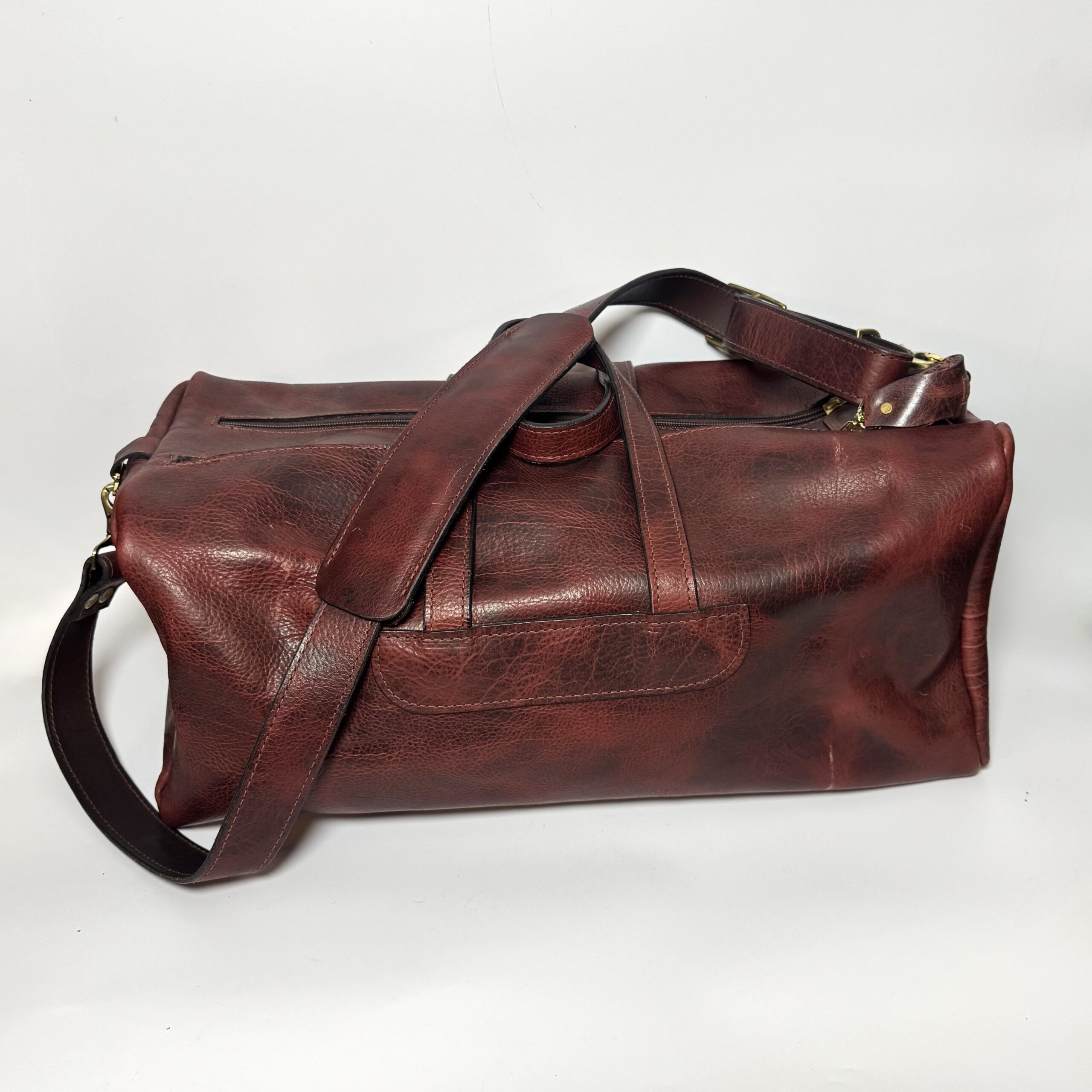 American Bison Leather Duffle Bag