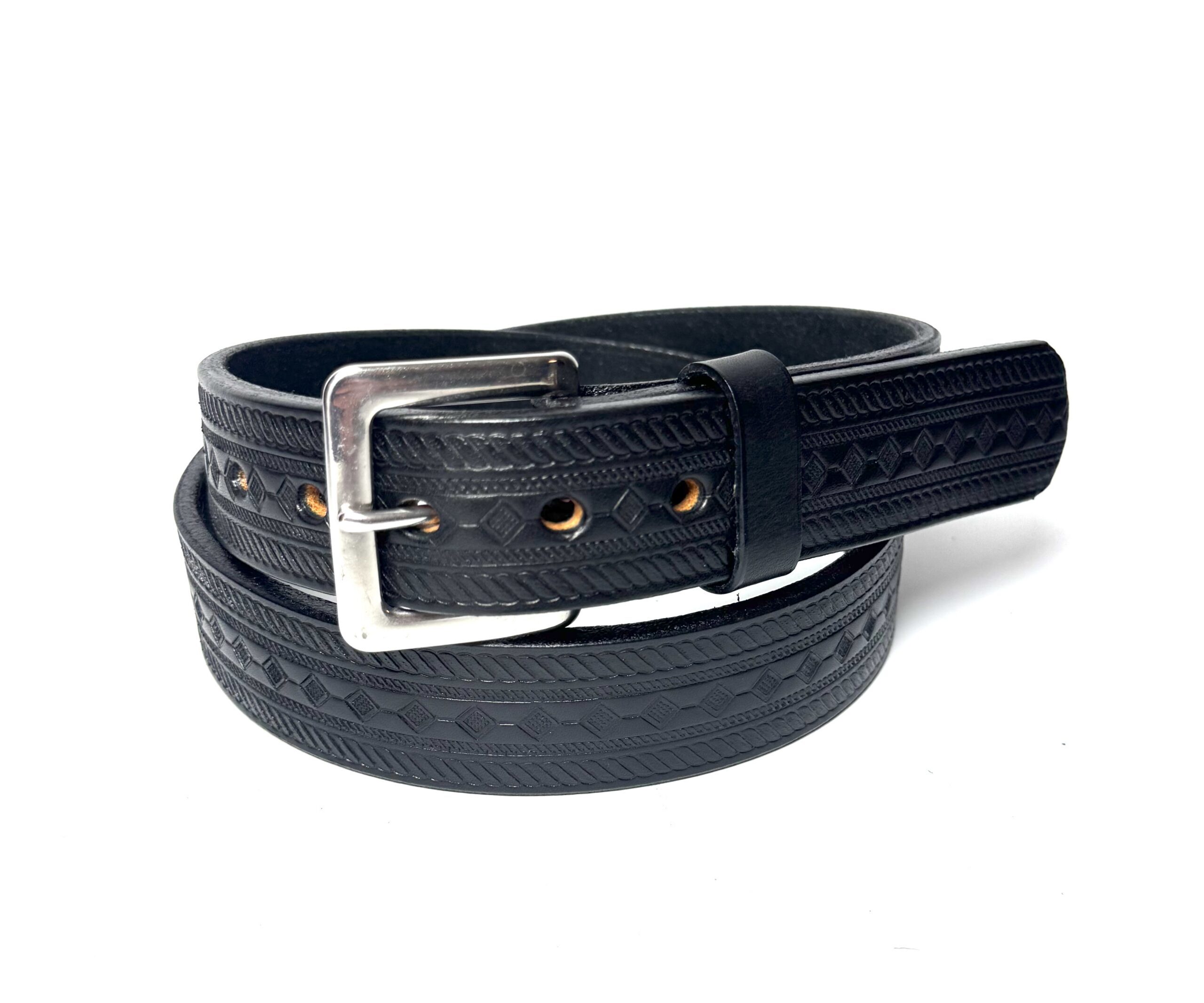 Black Diamond Leather Belt