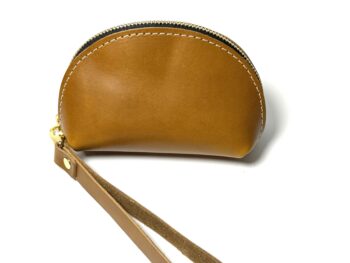 Mustard Taco Design Leather Purse