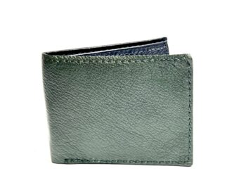 Green Leather Bifold Wallet