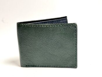 Green Leather Bifold Wallet