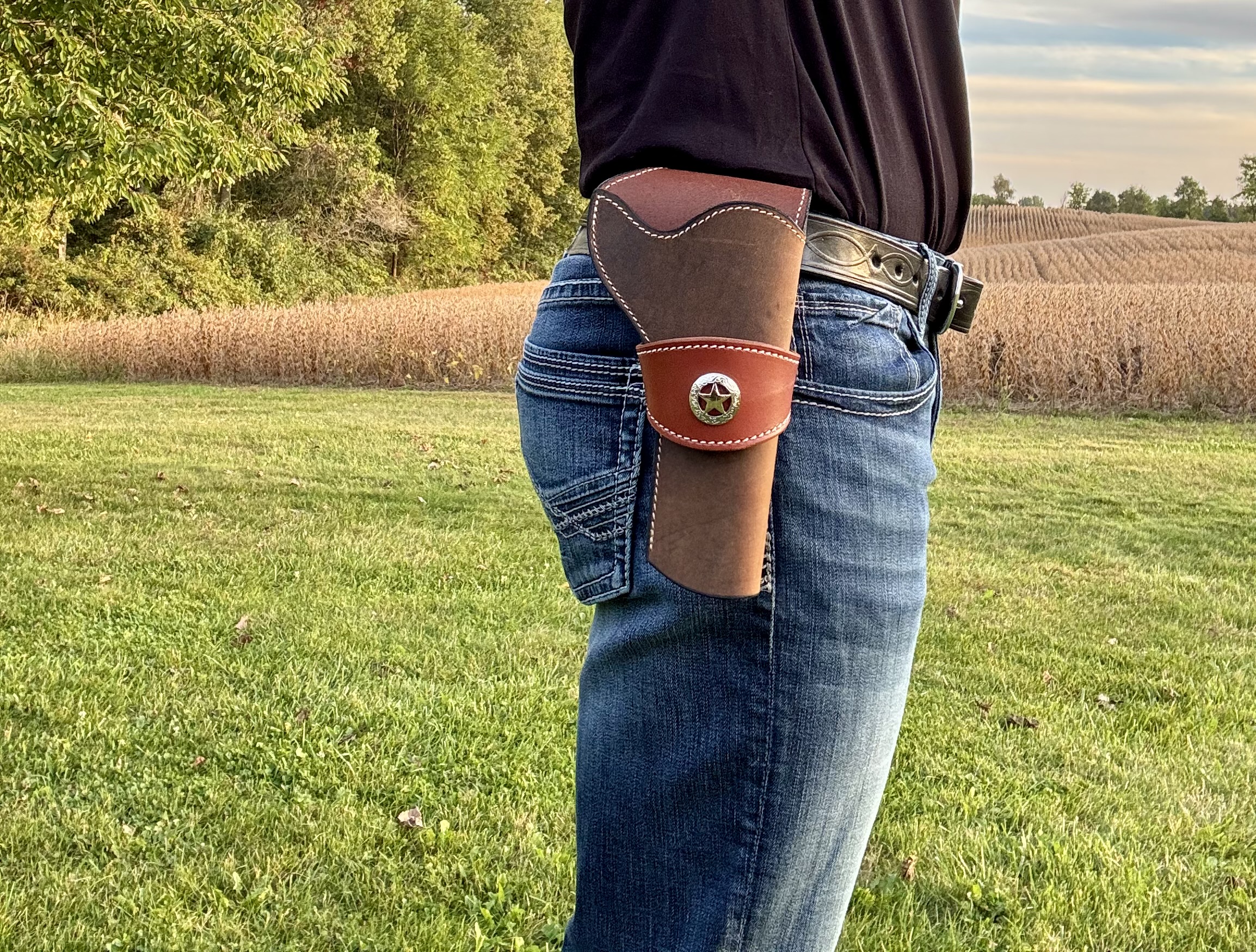.44 / .45 Cal Revolver Leather Holster