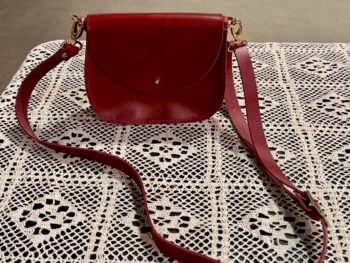 Small Round Bottom Red Purse