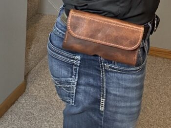 Brown Phone Pocket with Belt Loops