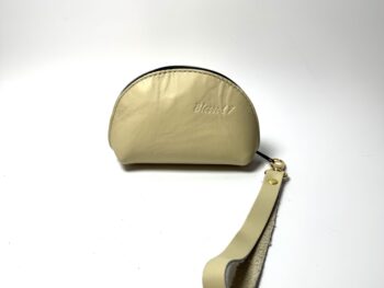 Cream Taco Design Leather Purse