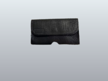 Black Leather Phone Pocket with Belt Loops