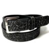 Elephant Grey Leather Belt