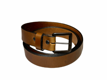 Light Brown Leather Dress Belt