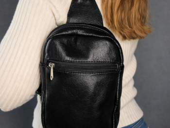 Black Leather Crossbody