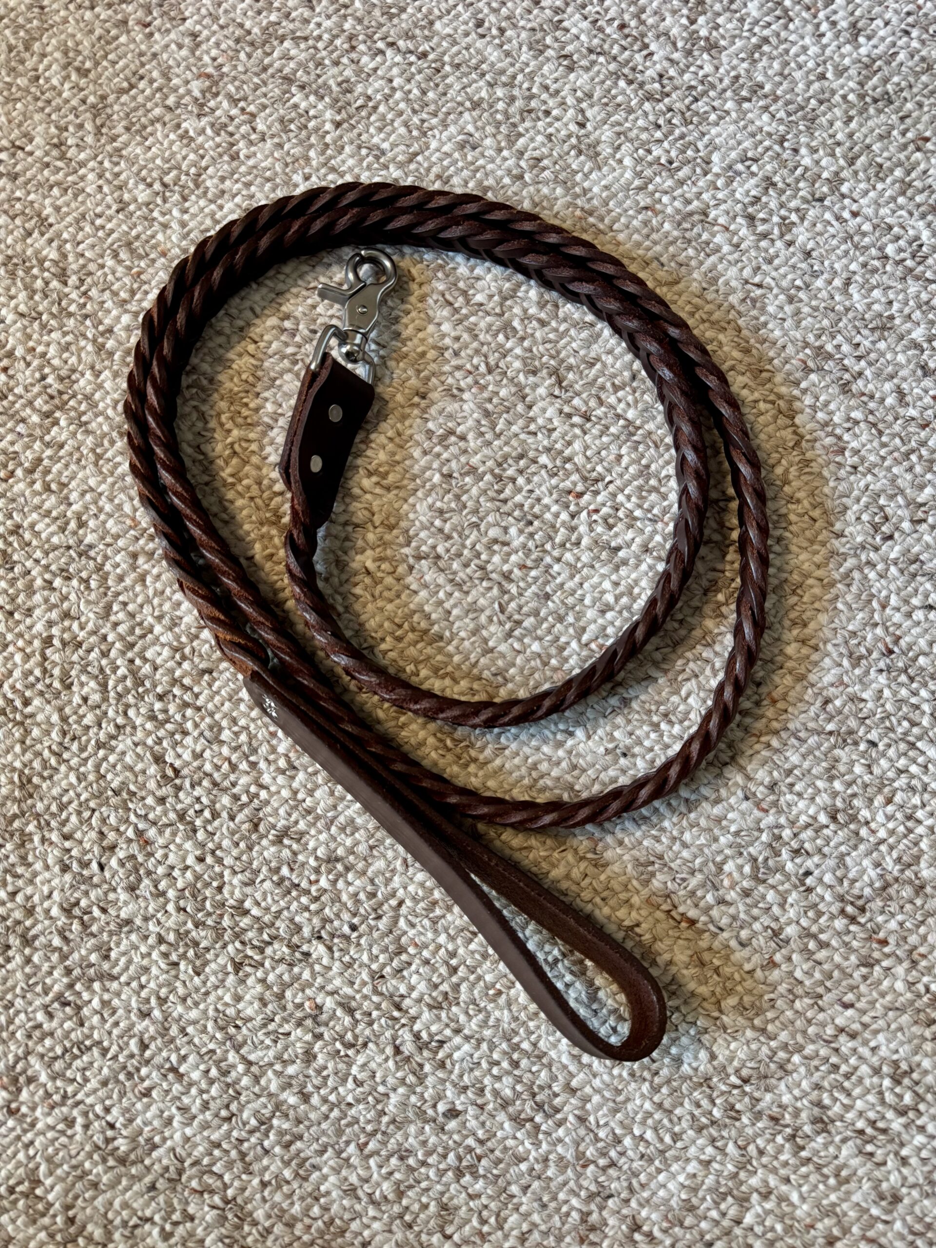 Braided Leather Dog Leash - Image 3