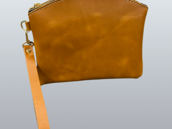 Mustard Round Top Leather Purse