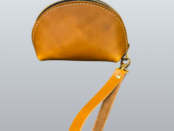 Mustard Taco Design Leather Purse