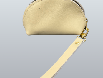 Cream Taco Design Leather Purse