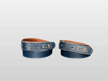Navy Leather Sports Belt