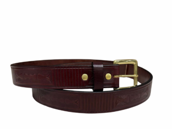 Boxed Brown Leather Belt