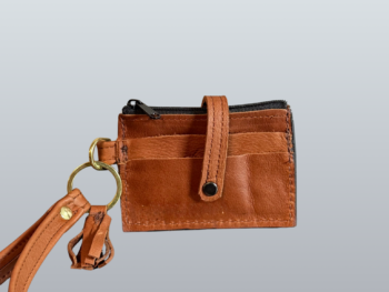 Brown Leather Wristlet Wallet