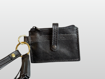 Black Leather Wristlet Wallet