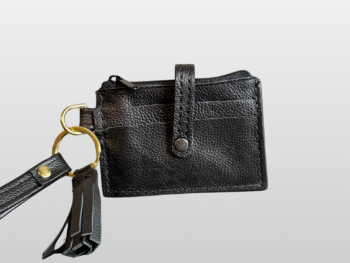 Black Leather Wristlet Wallet