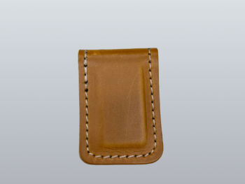 Mustard Leather Magnetic Cash Clip