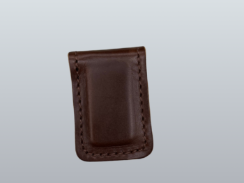 Brown Leather Magnetic Cash Clip