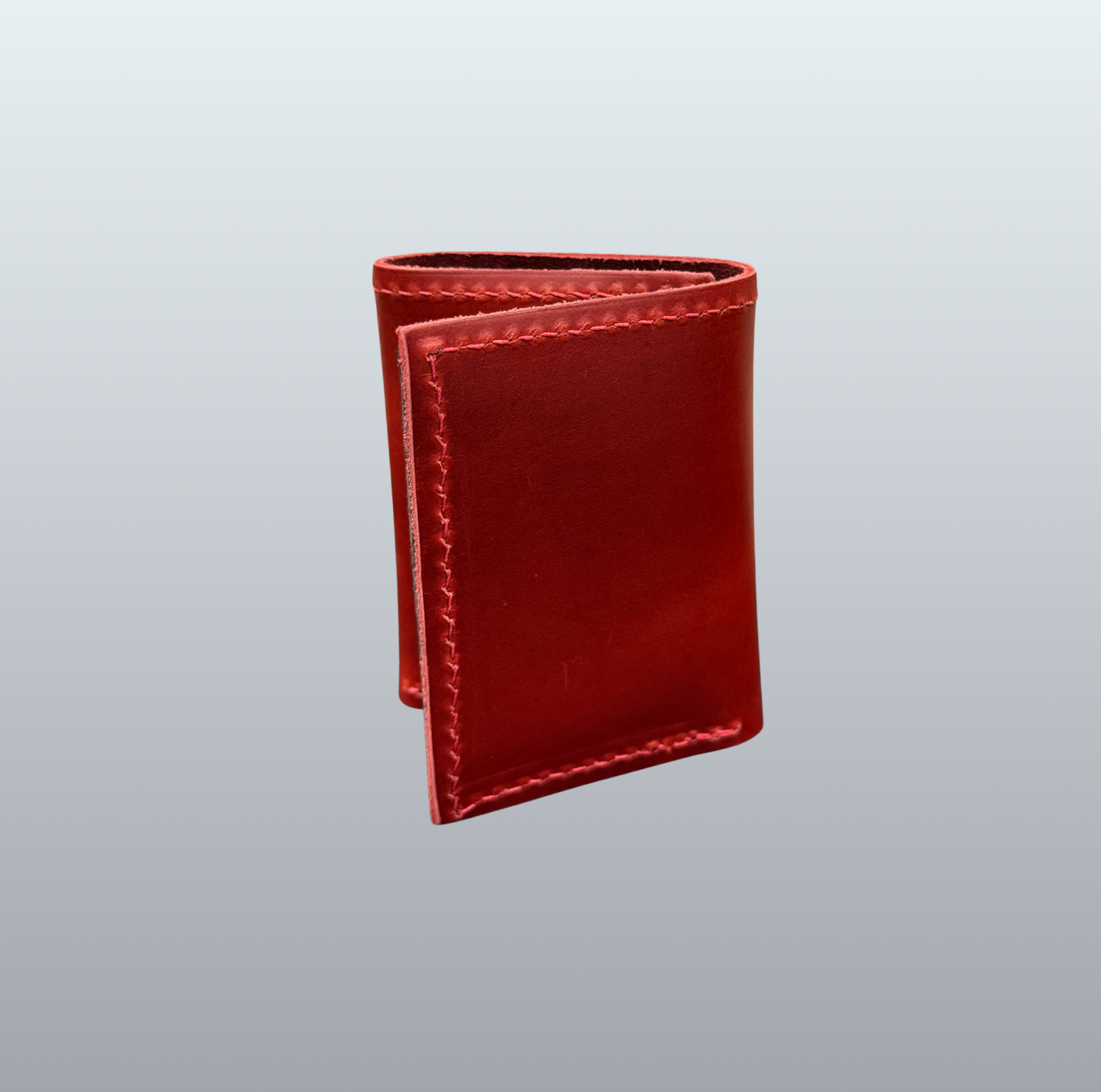 Red Leather Trifold