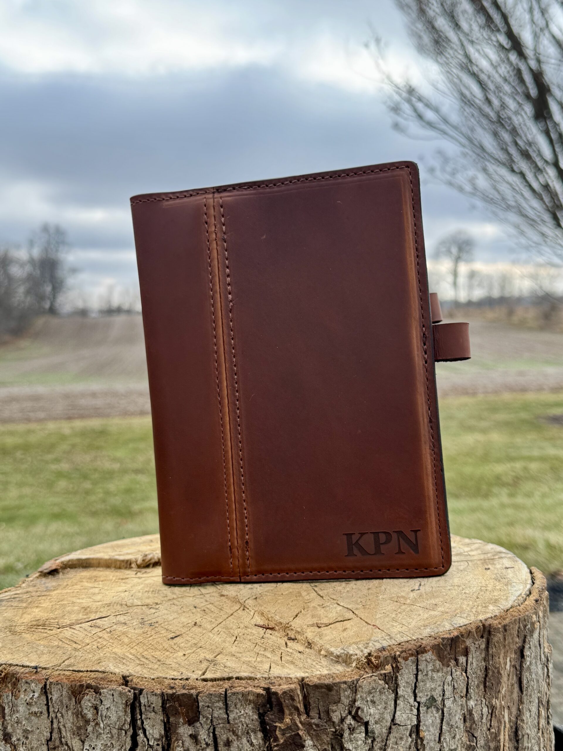 Small Brown Leather Portfolio - Image 3