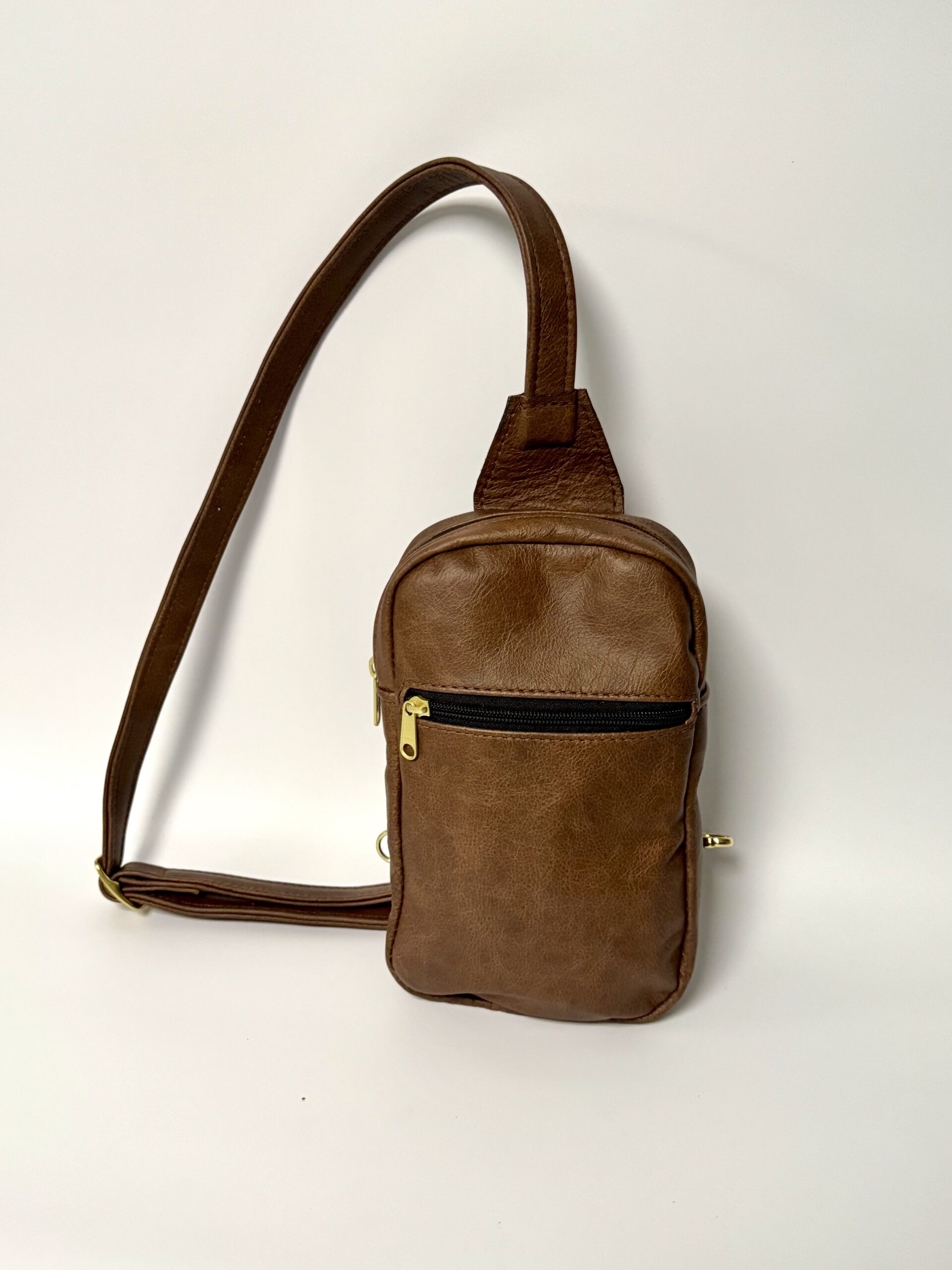 Dark Brown Leather Crossbody