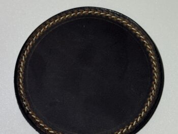 Custom Leather Coaster with Stitching