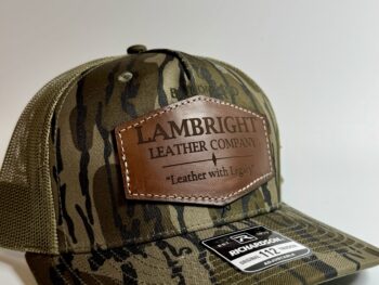 Mossy Oak Bottomland Leather Patch Hat Lambright Leather Company