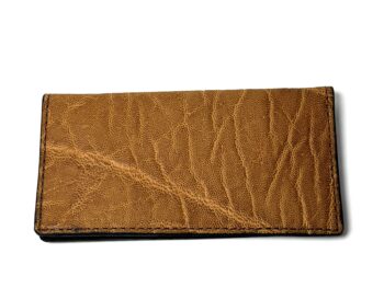 Elephant Havana Leather Checkbook Cover