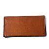 Bison Brown Leather Checkbook Cover