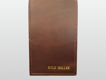 Brown Leather Golf Score Card Holder