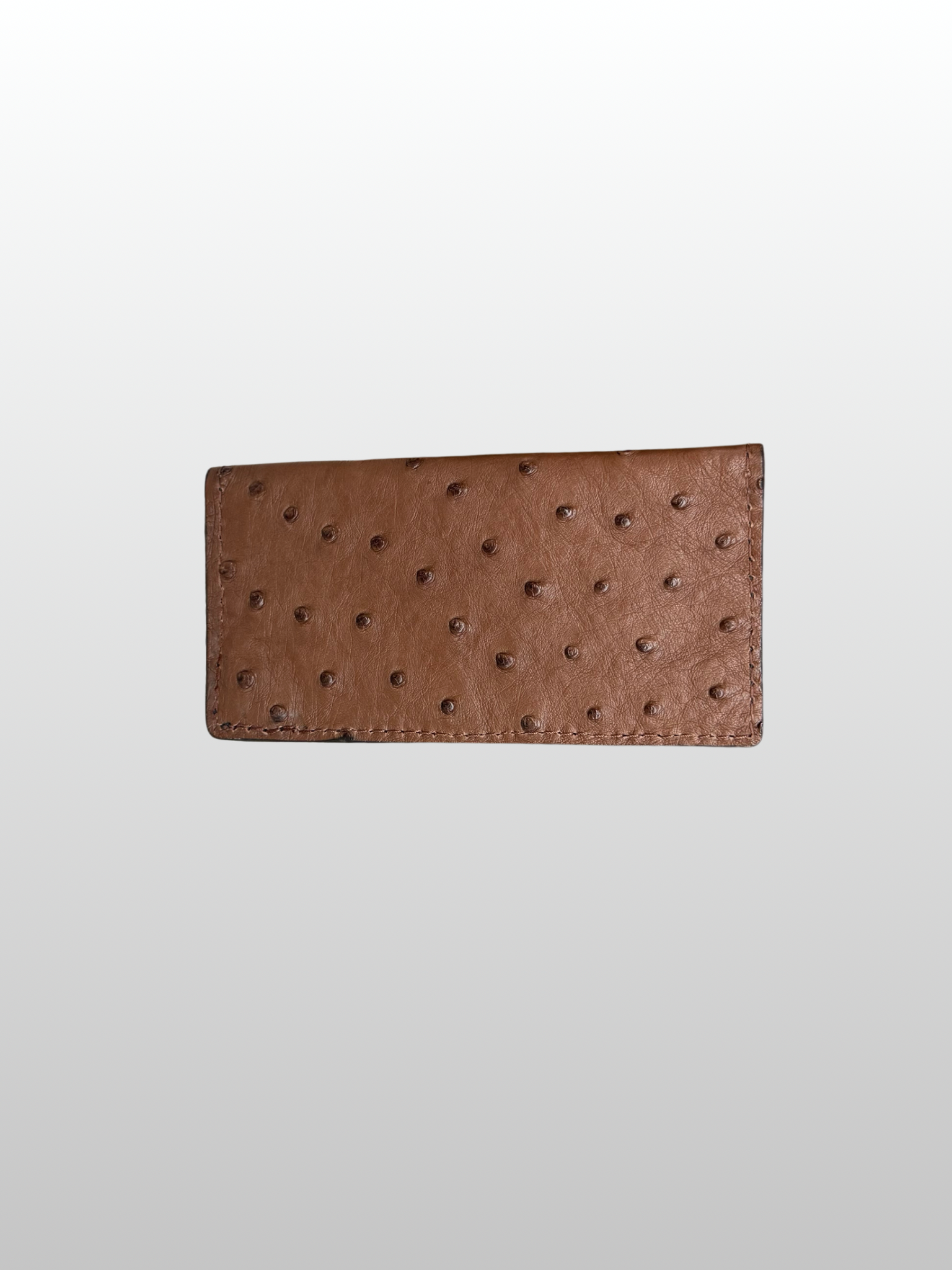 Ostrich Brown Checkbook Cover