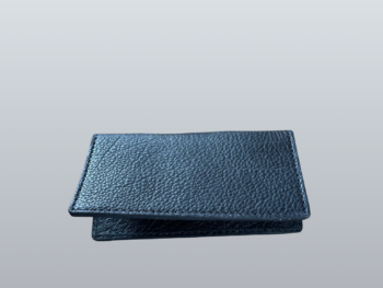 Bison Black Leather Checkbook Cover