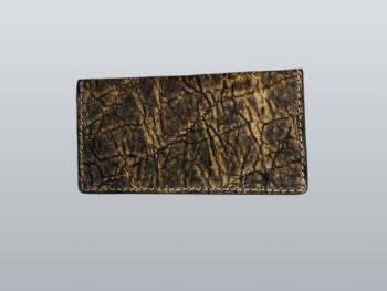 Elephant Saddle Safari Leather Checkbook Cover