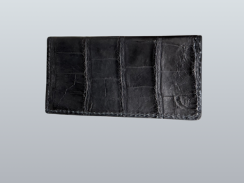 Gator Black Leather Checkbook Cover