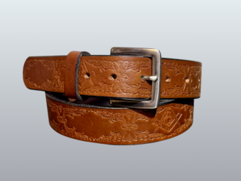Light Brown Freemason Premium Heavy Leather Belt