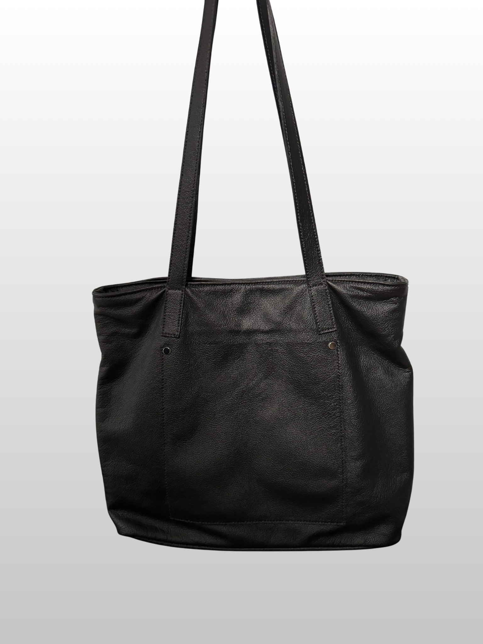 Ellianna Ultra Soft Black Leather Shoulder Bag - Image 4